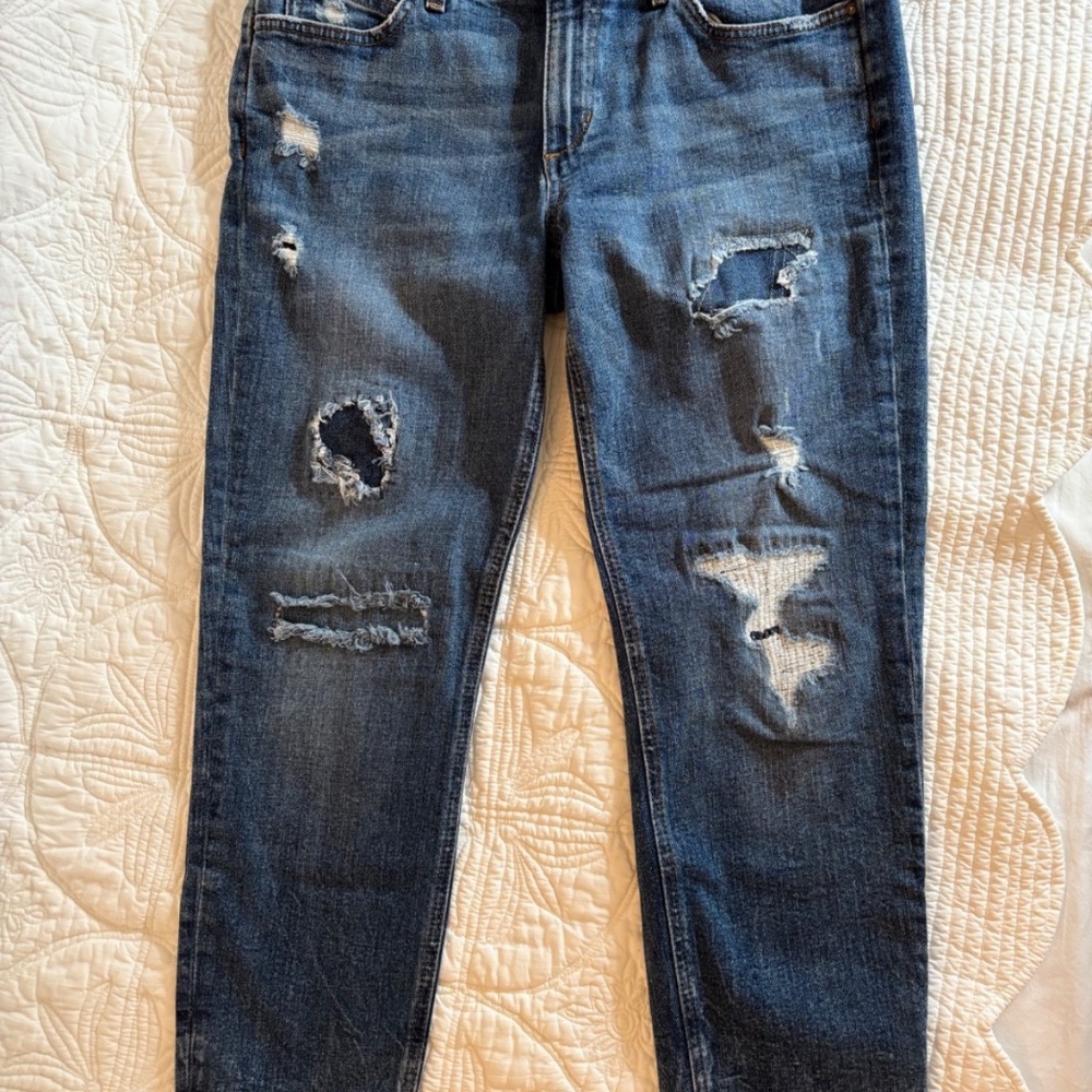 Joe's Jeans size 28 "The Billie Ankle" destructed slim straight